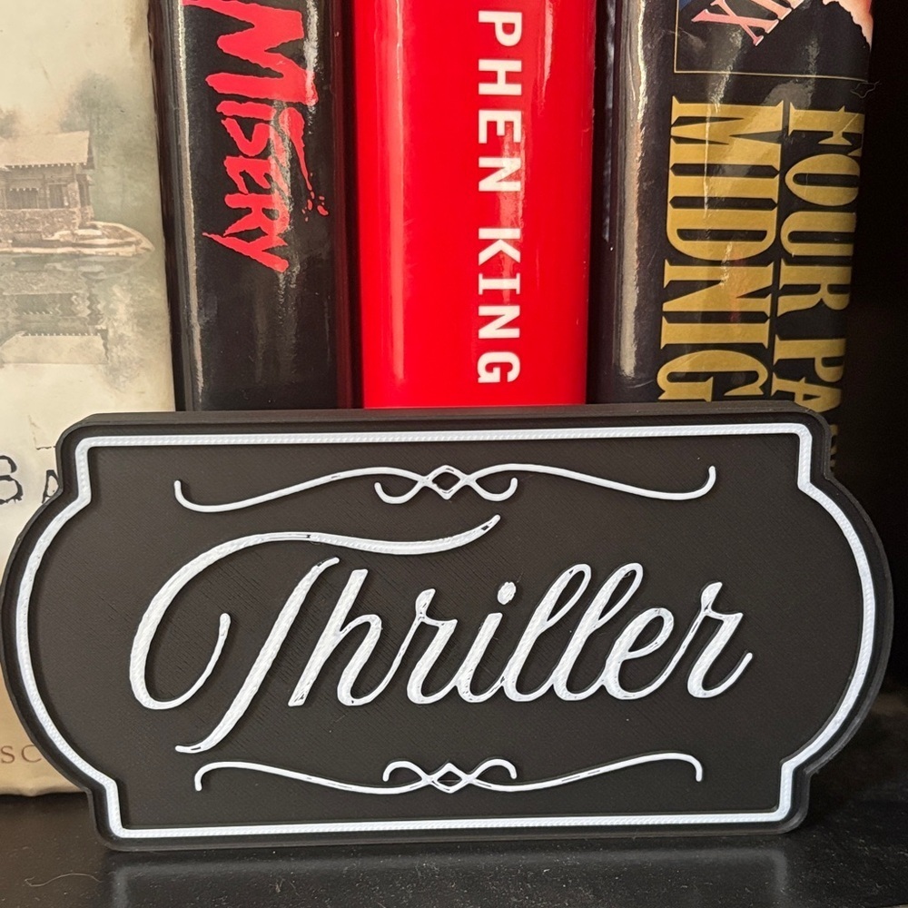 Thriller Book Club  Ticket Sign